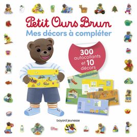 Couverture de Mes décors à compléter Petit Ours Brun - 300 autocollants et 10 décors